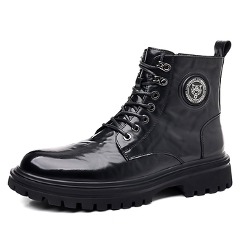 Martin csizma férfiaknak – vintage stílus, vászon felsőrész, gumírozott talp, kerek orr, 3–5 cm sarok