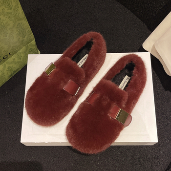 Női Mary Jane cipő szőrmés béléssel, PU felsőrésszel, műszőrös belsővel, gumitalppal, kerek orr, középmagas szár, 2025 őszi-téli kiadás