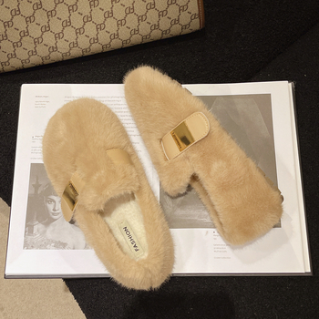 Női Mary Jane cipő szőrmés béléssel, PU felsőrésszel, műszőrös belsővel, gumitalppal, kerek orr, középmagas szár, 2025 őszi-téli kiadás