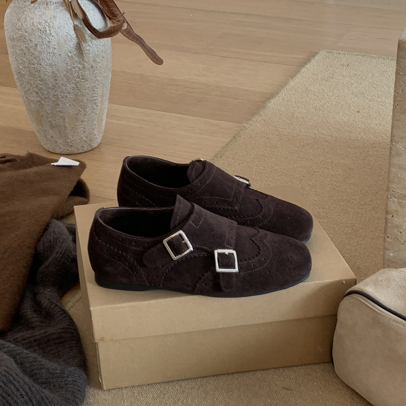 Marco&Joyce dámske mokasíny Birkenstock štýlu s hrubou podrážkou, nubuková koža, okrúhla špička, výška päty 1–3 cm, zimná 2025 kolekcia