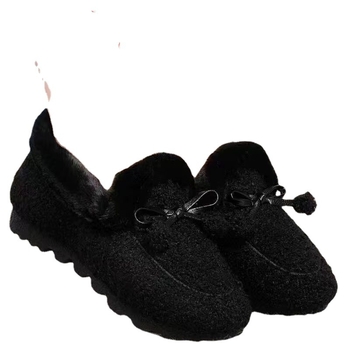 Pantofi de iarnă din bumbac, cu guler înalt la gleznă, talpă din cauciuc Goodyear, închidere cu șireturi