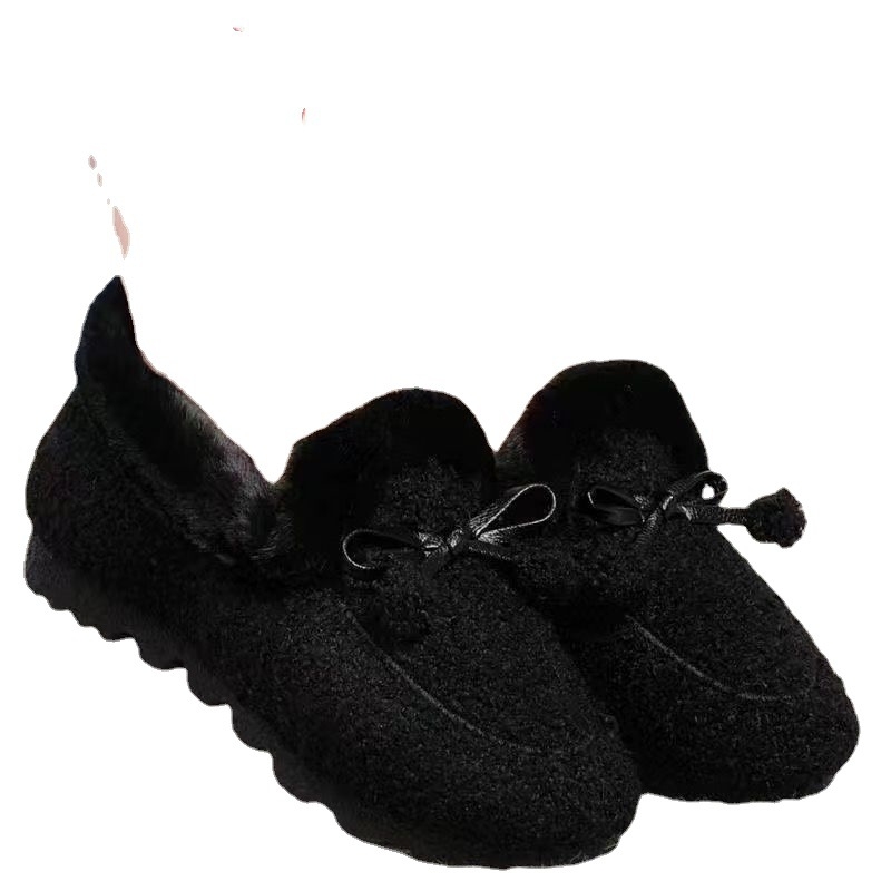 Pantofi de iarnă din bumbac, cu guler înalt la gleznă, talpă din cauciuc Goodyear, închidere cu șireturi