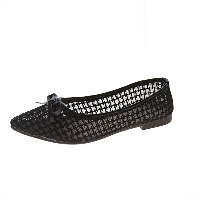 Ženski plosnati loafer s platnom gornjim dijelom, prozračna unutrašnjost, gumena potplat, slip-on