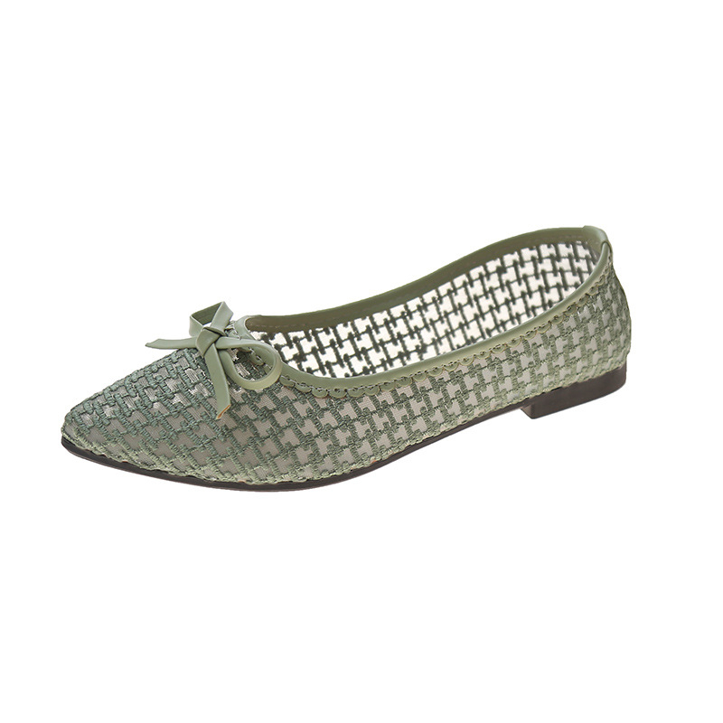 Ženski plosnati loafer s platnom gornjim dijelom, prozračna unutrašnjost, gumena potplat, slip-on