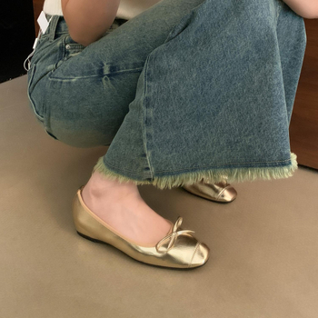 Doudou cipele za žene – Leisure stil, okrugli vrh, gornji dio od umjetne PU, slip-on, ravna potpetica, jednobojni uzorak