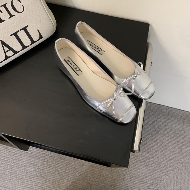 Doudou cipele za žene – Leisure stil, okrugli vrh, gornji dio od umjetne PU, slip-on, ravna potpetica, jednobojni uzorak