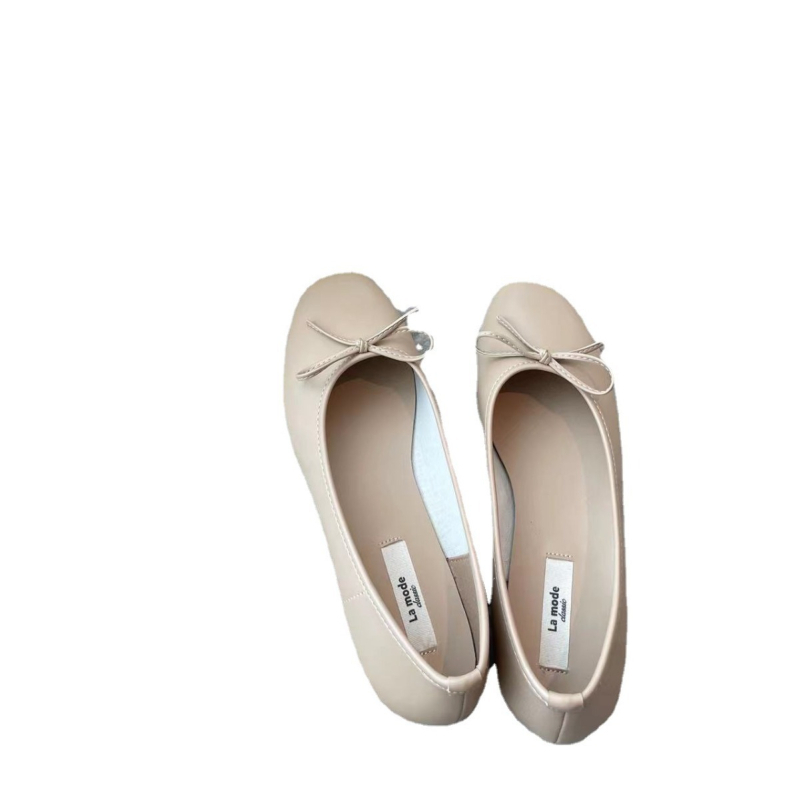 Moteriški plokščios bateliai kasdieniam naudojimui, apvalus pirštas, PU viršus, žemas kulnas iki 3 cm, vulkanizuotas padas