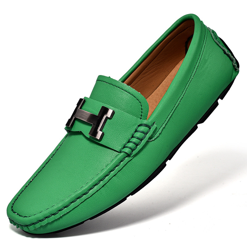 Sundata Ανδρικά Δερμάτινα Driving Loafers - Άνω από Δέρμα Πρώτης Τάξης, Σόλα Καουτσούκ, Εσωτερική Πέλμα PU, Επένδυση από Δέρμα Γουρουνιού, Κυκλική Μύτη