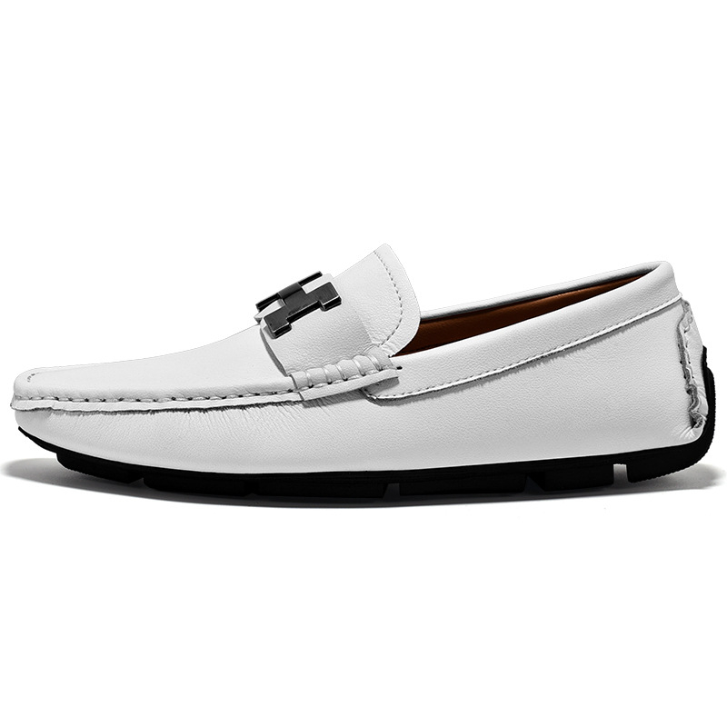 Sundata Ανδρικά Δερμάτινα Driving Loafers - Άνω από Δέρμα Πρώτης Τάξης, Σόλα Καουτσούκ, Εσωτερική Πέλμα PU, Επένδυση από Δέρμα Γουρουνιού, Κυκλική Μύτη