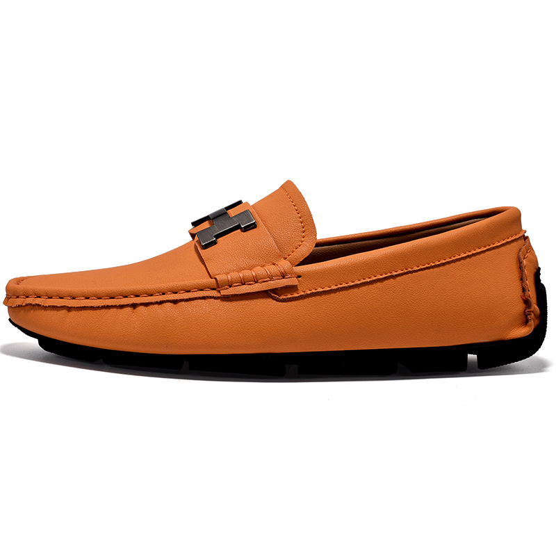 Sundata Ανδρικά Δερμάτινα Driving Loafers - Άνω από Δέρμα Πρώτης Τάξης, Σόλα Καουτσούκ, Εσωτερική Πέλμα PU, Επένδυση από Δέρμα Γουρουνιού, Κυκλική Μύτη