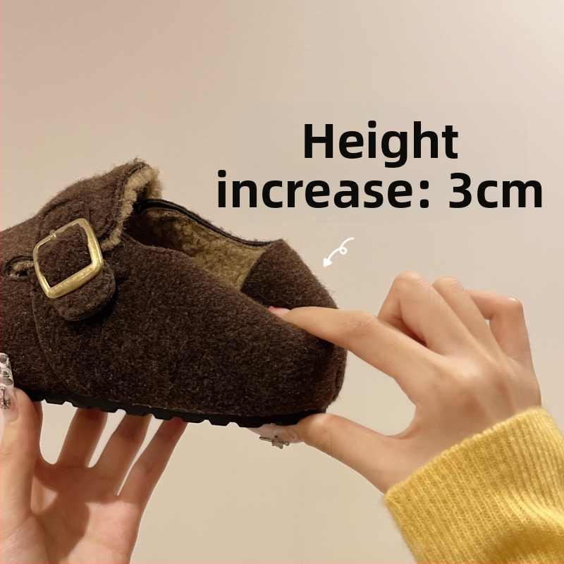 Dámske slip-on mokasíny z velúru, s vnútornou výstelkou z umelého vlasu, okrúhla špička, nízky podpätok 1–3 cm, vhodné na zimu, jar a jeseň
