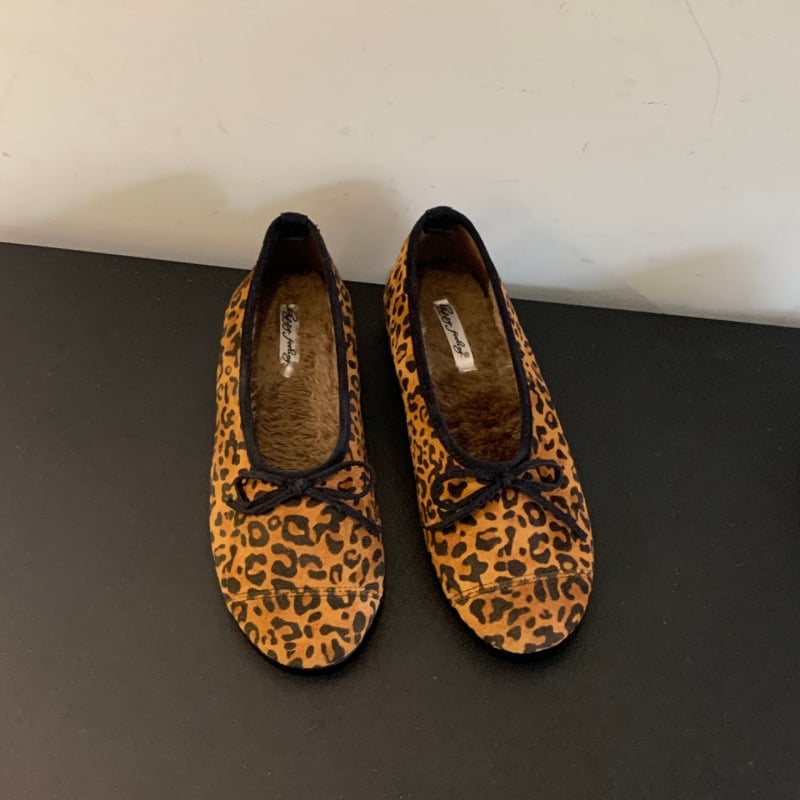 Moteriškos velūro balerinas su apvaliu pirštu, žemas kulnas, pliušinis vidus, gumos padas, ruduo–žiema, Korėjos stilius