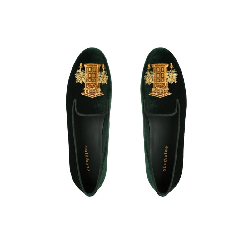 Γυναικείοι loafers με στρογγυλή μύτη, επάνω μέρος από δέρμα αγελάδας/σαουέντ, πάτος από δέρμα γουρουνιού, σόλα από καουτσούκ, ύ ψος τακουνιού 3-5 cm