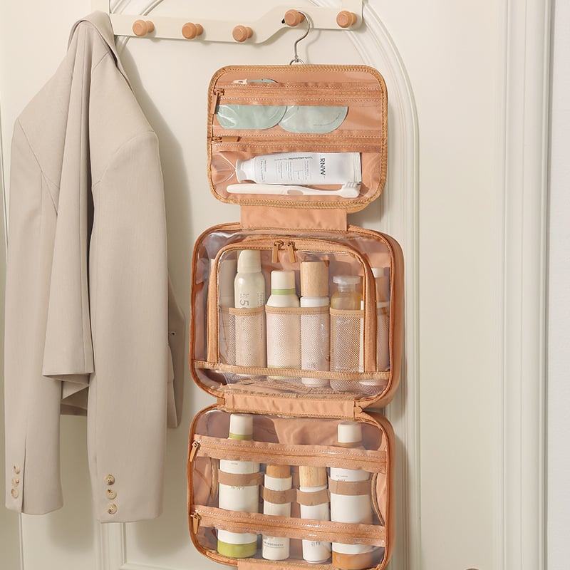 Utazási akasztós táska — poliészterből készült, többfunkciós szervező kozmetikumok és higiéniai kellékek számára