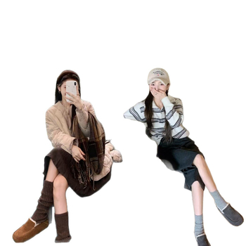 Дамски лофери от телешка кожа, без връзки, кръгъл нос, 4 cm повдигане, гума подметка, вътрешност от вълнен микс