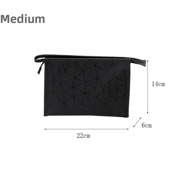 Kožená kozmetická taštička s károvým vzorom, PU podšívkou, prenosná, ultra ľahká, zapínanie na zips, pre ženy, Self-made