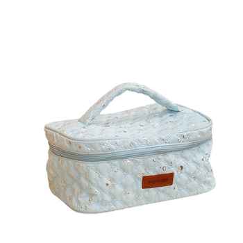 Sminktáska cipzárral, városi minimalista stílus, pamut anyag, pamut bélés, könnyű és bővíthető kapacitás