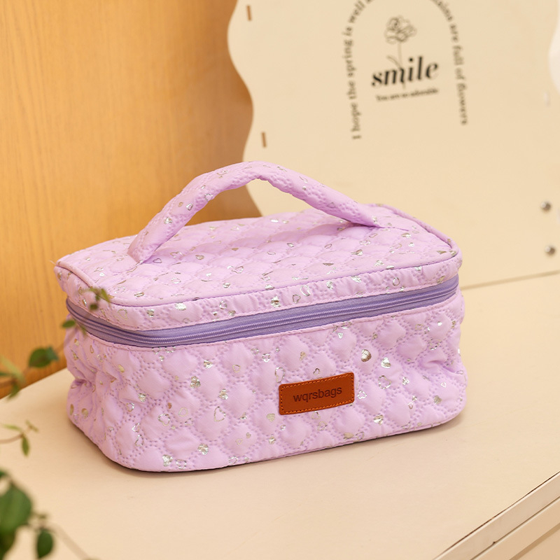 Sminktáska cipzárral, városi minimalista stílus, pamut anyag, pamut bélés, könnyű és bővíthető kapacitás