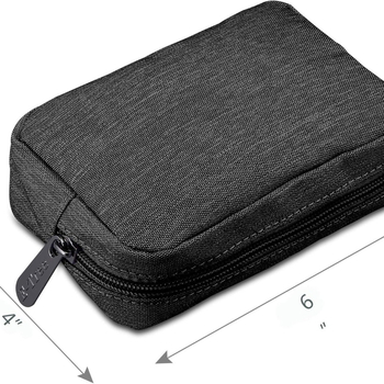 Козметична чантичка с цип, мини размер, платнена за пътуване, едноцветна, подплата от плат, преносима