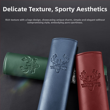 Cordovan nahast auto turvavöö kaitsekate – kulumise vastupidav, pikendatud õlarihm, logo trükk