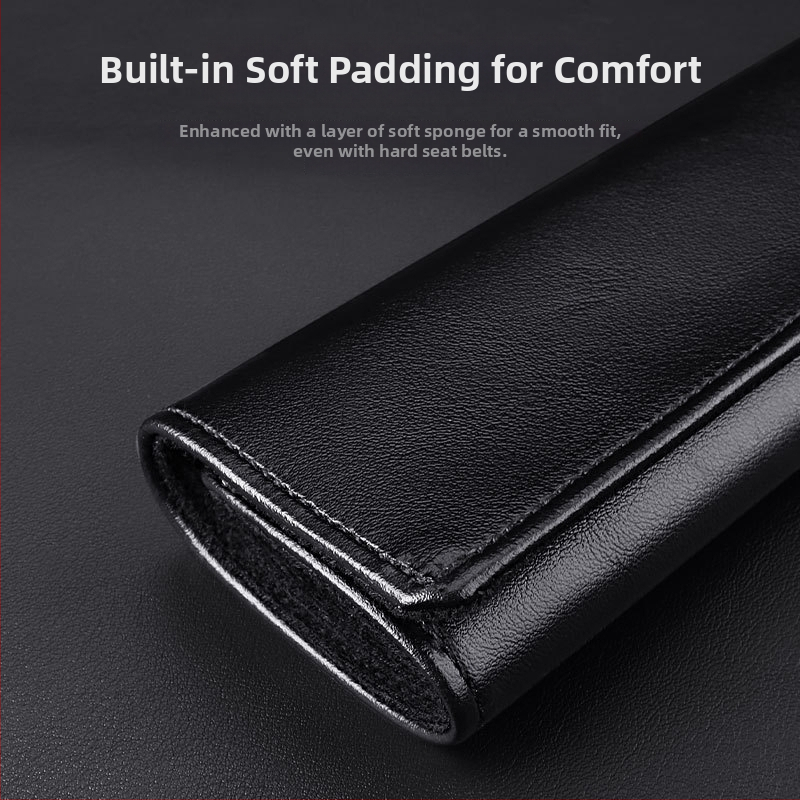 Cordovan nahast auto turvavöö kaitsekate – kulumise vastupidav, pikendatud õlarihm, logo trükk