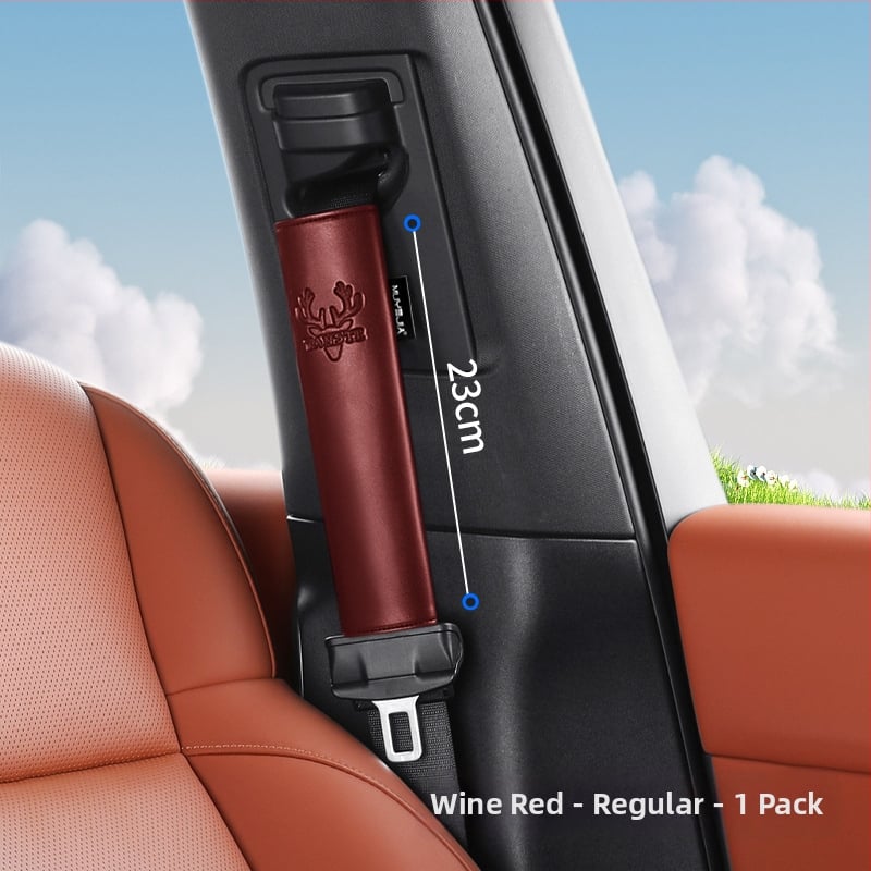 Cordovan nahast auto turvavöö kaitsekate – kulumise vastupidav, pikendatud õlarihm, logo trükk