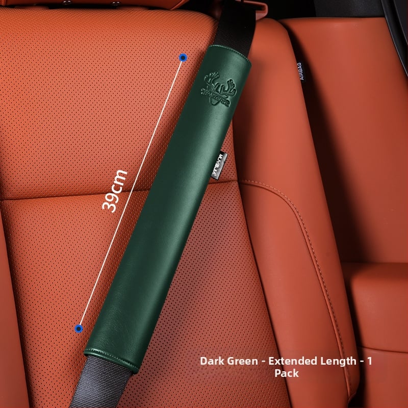 Cordovan nahast auto turvavöö kaitsekate – kulumise vastupidav, pikendatud õlarihm, logo trükk