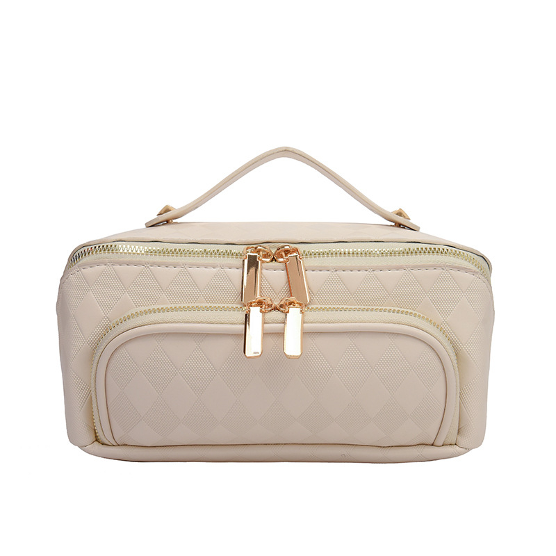 PU kozmetička torbica, jednobojna, poliester podstava, za žene, putna torba za pohranu