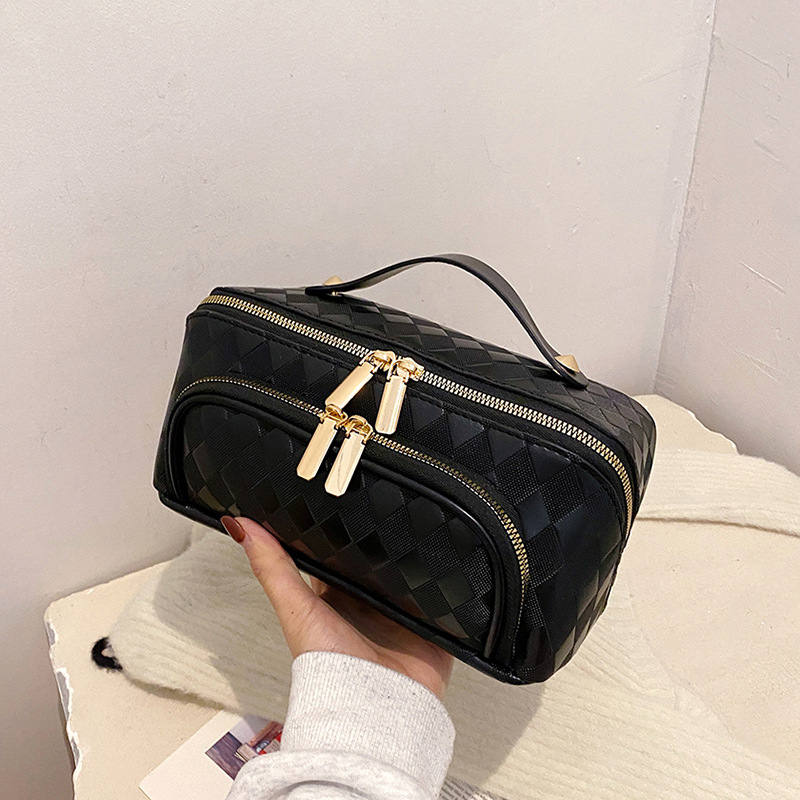 PU kozmetička torbica, jednobojna, poliester podstava, za žene, putna torba za pohranu