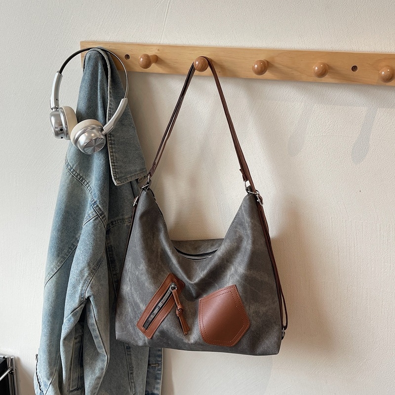 PU tote torba u gradskom stilu (Stil: Gradski; Materijal: PU; Podstava: poliester; Oblik: horizontalni kvadratični oblik; Otvaranje: zatvarač)