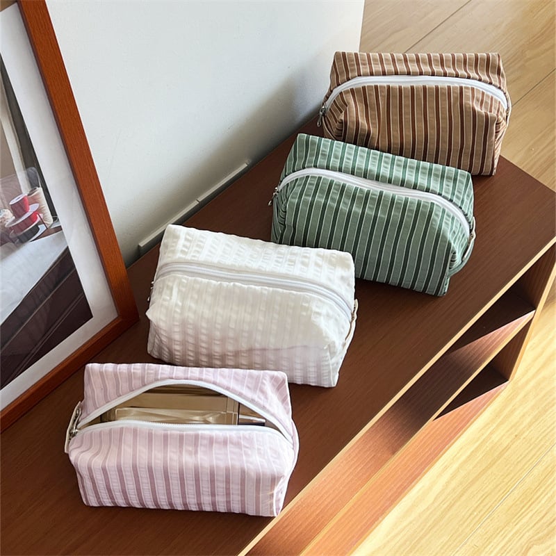 Козметична чанта с райета, полиестер, подплата канвас, унисекс, ежедневна употреба