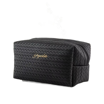 Козметична чанта за пътуване в градски стил, едноцветен дизайн, подплата от полиестер, цип