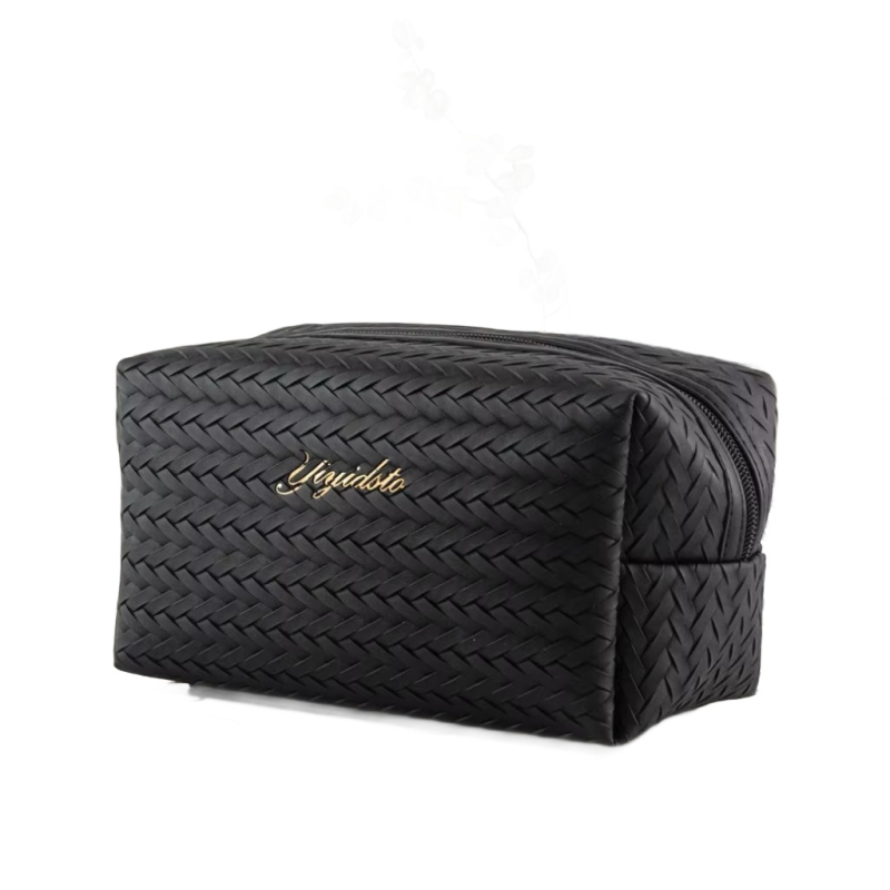 Козметична чанта за пътуване в градски стил, едноцветен дизайн, подплата от полиестер, цип