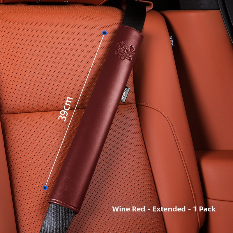 Nahast auto turvavöö kaitsekate koos laieneva õla padjaga, nelja aastaajaga universaalne, kulumiskindel, logotüübi kohandamine