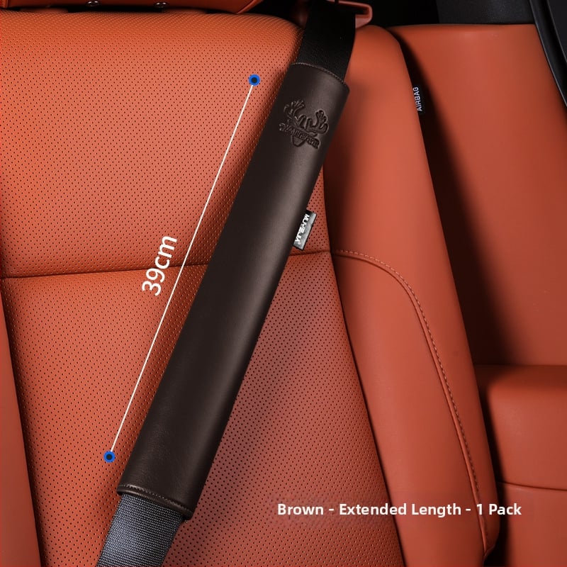 Nahast auto turvavöö kaitsekate koos laieneva õla padjaga, nelja aastaajaga universaalne, kulumiskindel, logotüübi kohandamine