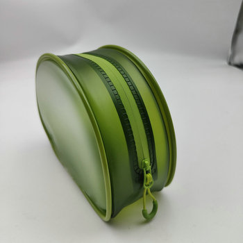 PVC sminktáska - kézben tartható forma, cipzár, műanyag anyag, utazáshoz kozmetikumok és higiéniai termékek tárolására