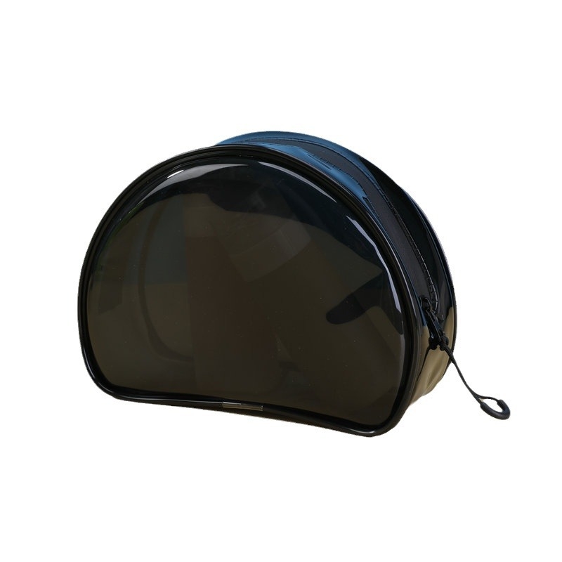 PVC sminktáska - kézben tartható forma, cipzár, műanyag anyag, utazáshoz kozmetikumok és higiéniai termékek tárolására