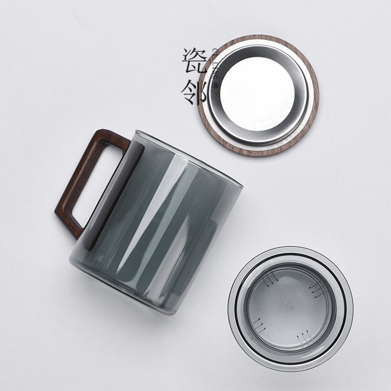 Πορσελάνινο ποτήρι τσαγιού Neighbor, συνηθισμένο οικιακό φλιτζάνι φιλτραρισμένου νερού για άνδρες και γυναίκες, φλιτζάνι διαχωρισμού τσαγιού και νερού για κατανάλωση τσαγιού, φλιτζάνι γραφείου, φλιτζάνι τσαγιού βοτάνων