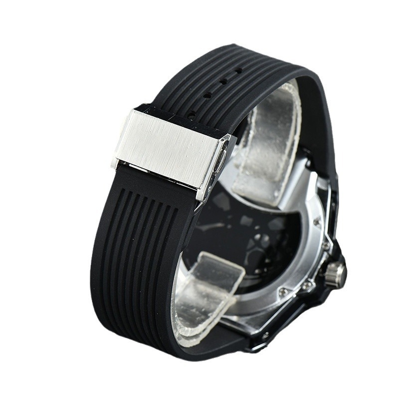 Аналогов мъжки часовник с кварцов механизъм, корпус от сплав, PU ремък, кръгъл циферблат и индекси с цифри