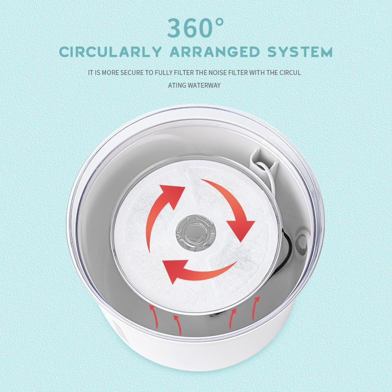 Mid-Gen ABS elektromos állandó hőmérsékletű vízadagoló macskák számára, automatikus vízáramlás