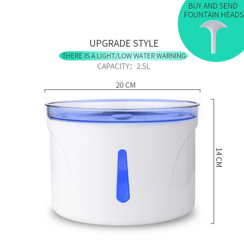 Mid-Gen ABS elektromos állandó hőmérsékletű vízadagoló macskák számára, automatikus vízáramlás