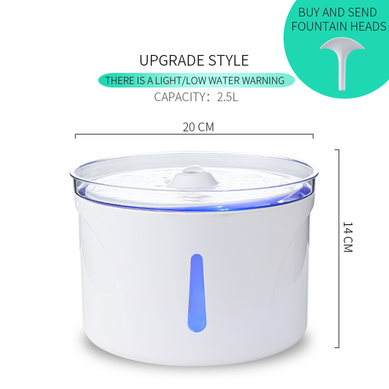 Mid-Gen ABS elektromos állandó hőmérsékletű vízadagoló macskák számára, automatikus vízáramlás