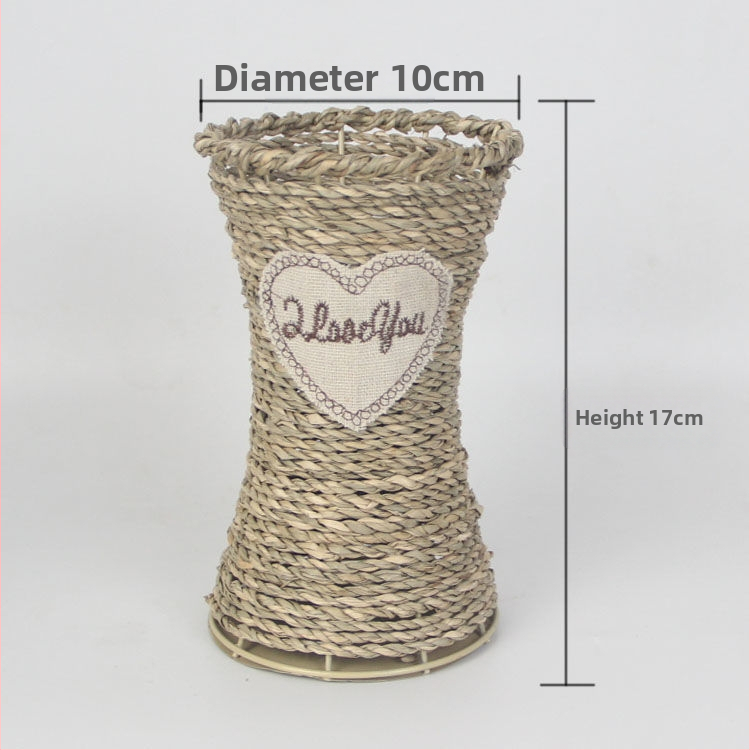 Rataninis pintas krepšys augalams — rankų darbas, dekoratyvus vazonų krepšys