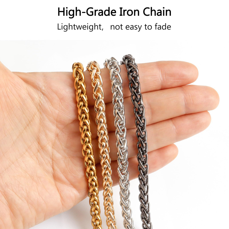 Unida ιμάντας για τσάντα με μεταλλική αλυσίδα, ρυθμιζόμενος, με χάντρες, αστικός μινιμαλιστικός στυλ