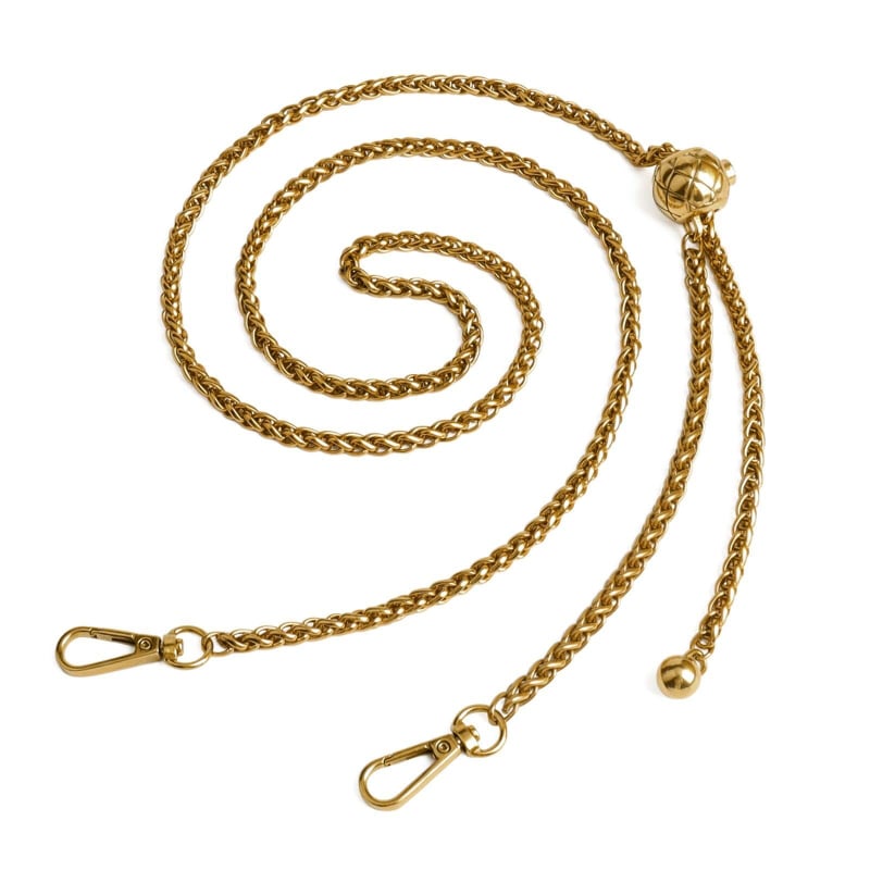 Unida ιμάντας για τσάντα με μεταλλική αλυσίδα, ρυθμιζόμενος, με χάντρες, αστικός μινιμαλιστικός στυλ