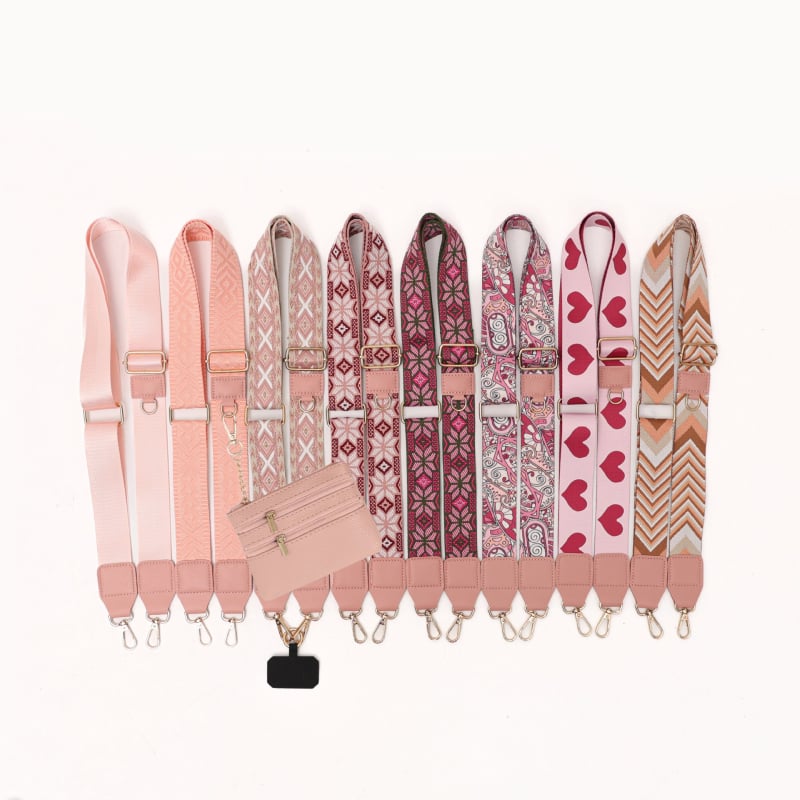 Ремък за чанта през рамо – полиестер, дишащ, ултралек, износоустойчив, геометричен модел