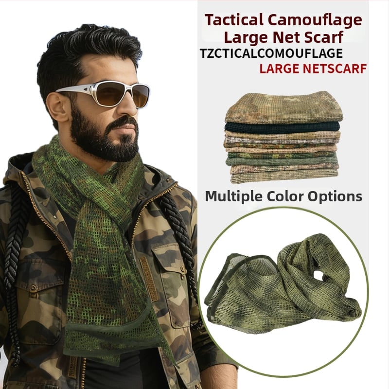 Камуфлажен шал за глава и врата за открито, смесена материя, универсален стил, персонализирана обработка