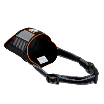 Namordnik za psa s prilagodljivim Velcro zatvaranjem, prozračna mreža s 9 otvora, najlonska traka, pamuk rub, reflektirajuće trake