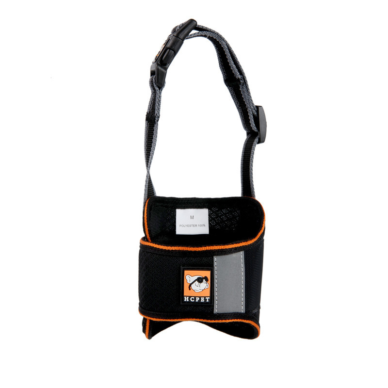 Namordnik za psa s prilagodljivim Velcro zatvaranjem, prozračna mreža s 9 otvora, najlonska traka, pamuk rub, reflektirajuće trake