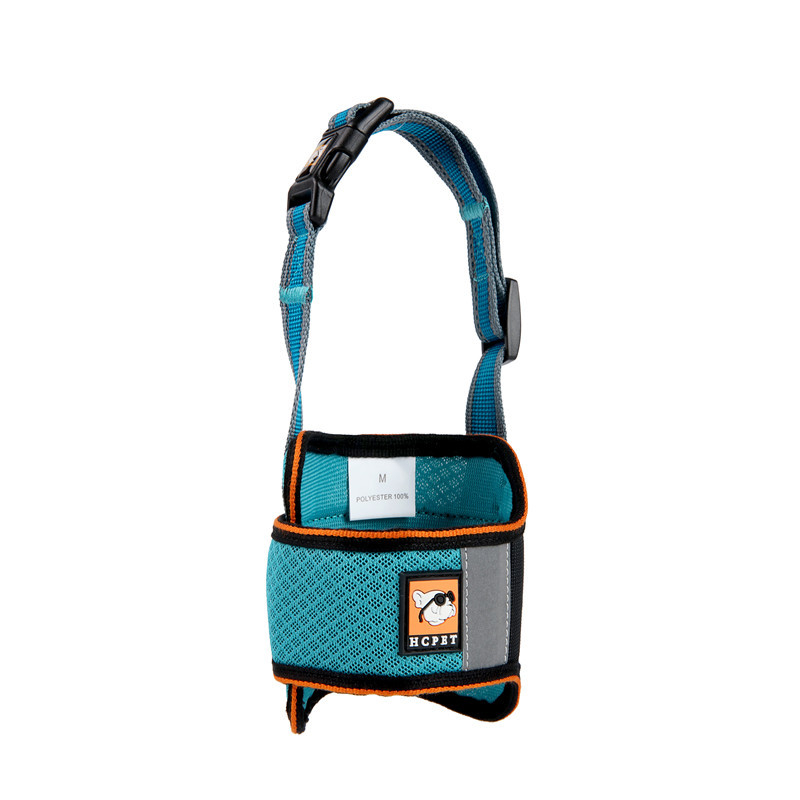 Namordnik za psa s prilagodljivim Velcro zatvaranjem, prozračna mreža s 9 otvora, najlonska traka, pamuk rub, reflektirajuće trake